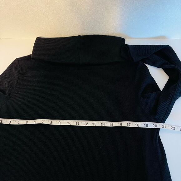 Clara Sun Woo Ribbed Cowl Turtleneck Tunic Sweater Dress Size Large - Picture 7 of 8